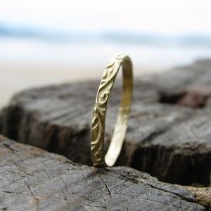 Minimalist Gold Wedding Ring | Unisex handmade Band | Modern Design